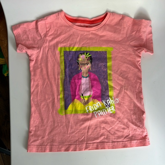 Piccolina Trailblazers Collection Girls' Frida Kahlo Pink SS Tee - Picture 1 of 4